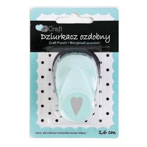 Dziurkacz ozdobny dpCraft 1,6cm Serce podłużne